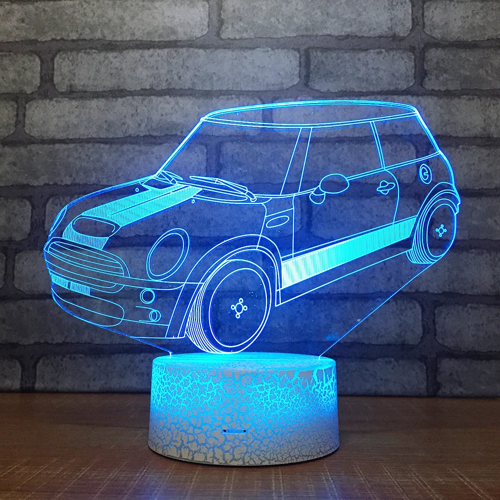 Новая Фантастическая 3d креативная семицветная Ночная настольная лампа