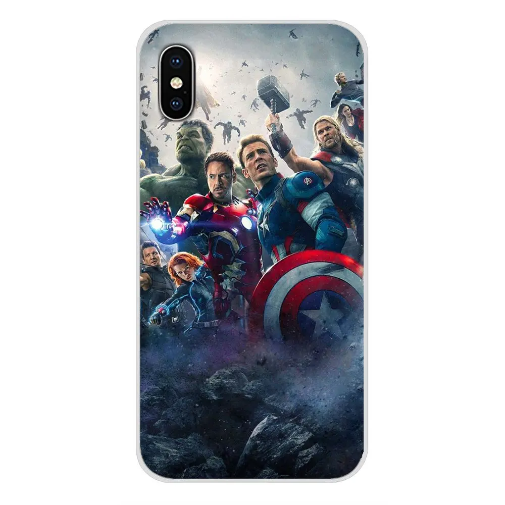 Прозрачный чехол из ТПУ для Samsung Galaxy J1 J2 J3 J4 J5 J6 J7 J8 Plus 2018 Prime 2015 2016 2017 Marvel Superheroes Avengers