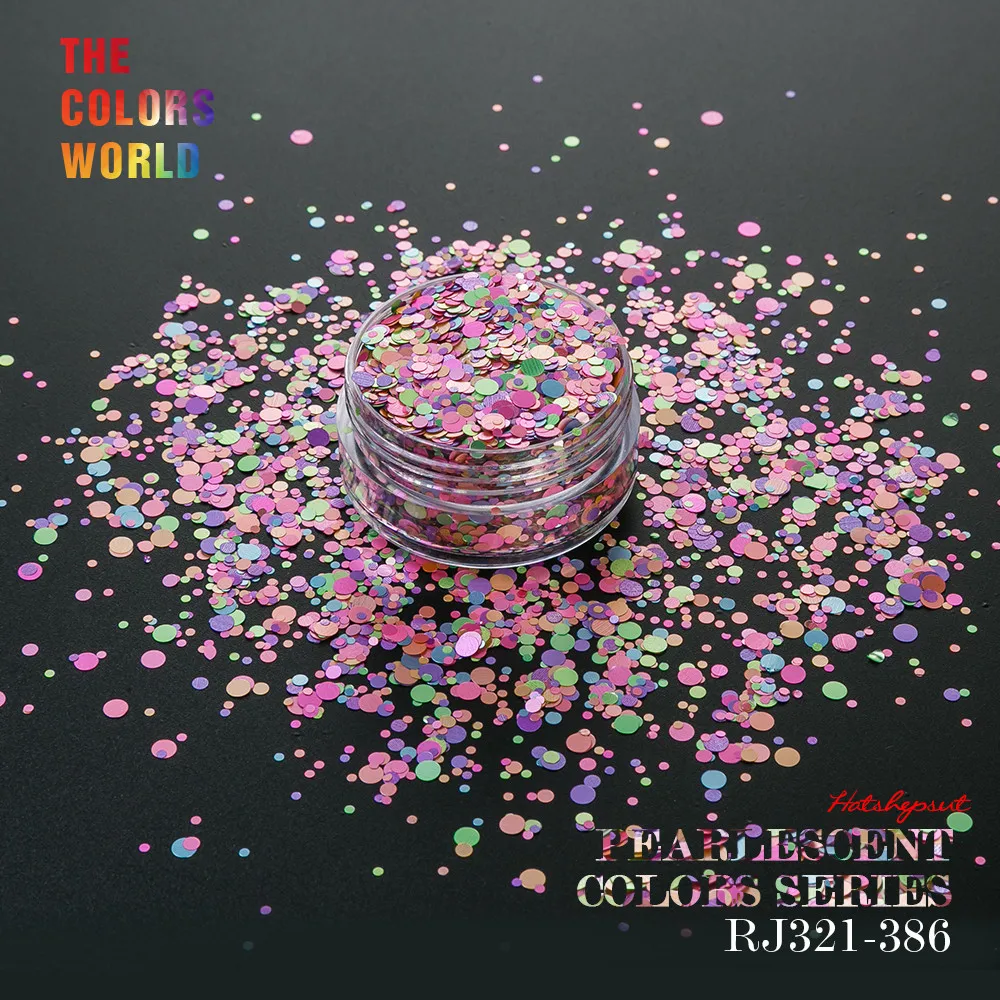 Перламутровый перламутровый микс цветов в горошек смешанный размер блеск для