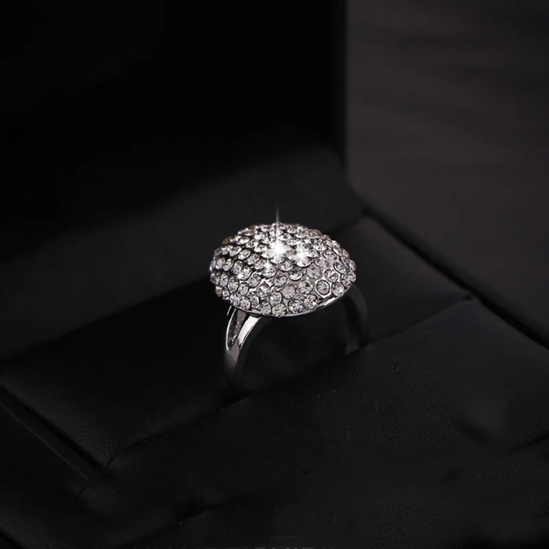 Хит продаж обручальное кольцо Bella из сплава с кристаллом свадебные ювелирные