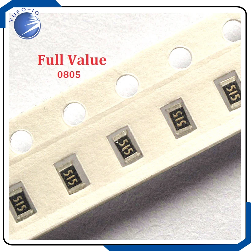 100 шт. чиповый резистор 0805 SMD полное значение 5% 0123456789R/K/M 0.7.7.4.5.6.7.8.9 R K M 0 1 2 3 4 5 6 7 8 9 Ом