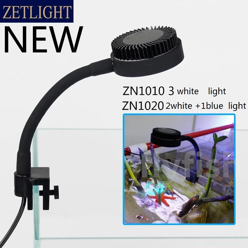 Zetlight Светодиодная лампа ZN1010 1020 аквариумная 3 Вт мини аквариум для пресной воды