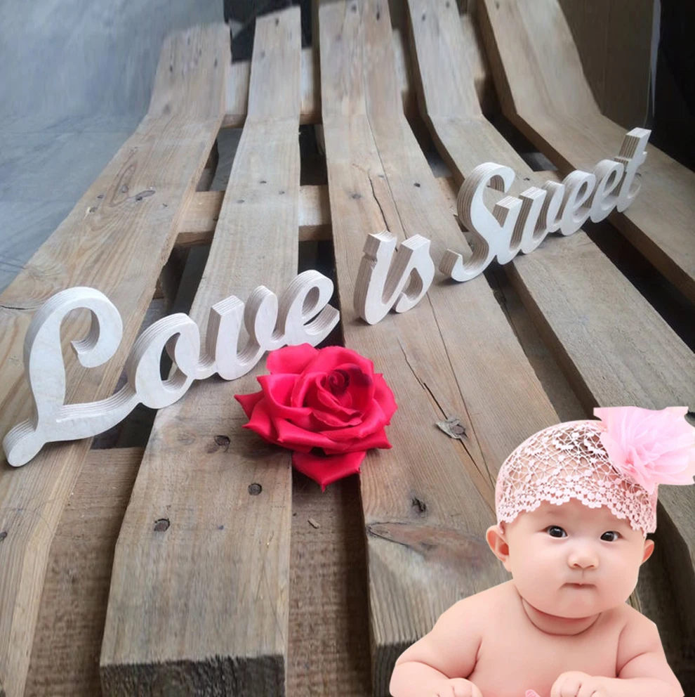 

LOVE IS SWEET wooden sign for your sweetheart wedding table Wedding signs table decoration. Diy painted