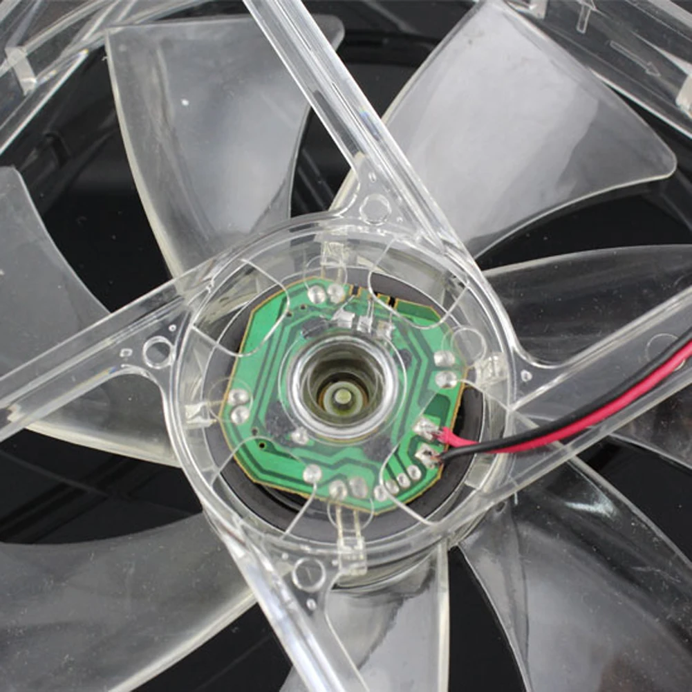 Новый прозрачный чехол для ПК 12 см с крассветодиодный подсветкой 7 лопастный