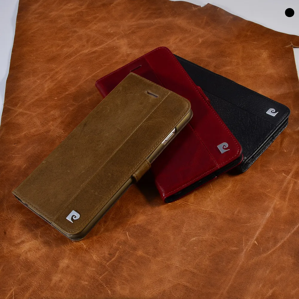 Pierre Cardin натуральная кожа для Apple iPhone 7 6/6s для iPhone 6/6s Plus 7Plus Ультра тонкий дизайн Стенд Флип Стиль Чехол