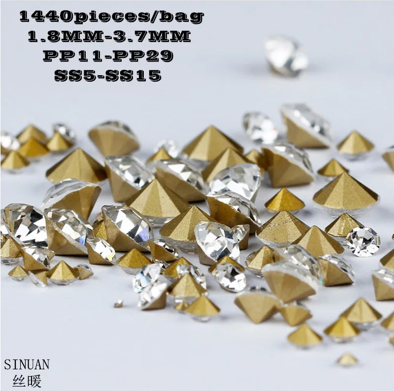 Котенок для рукоделия заостренный хрустальный стеклянный разрез s круглые