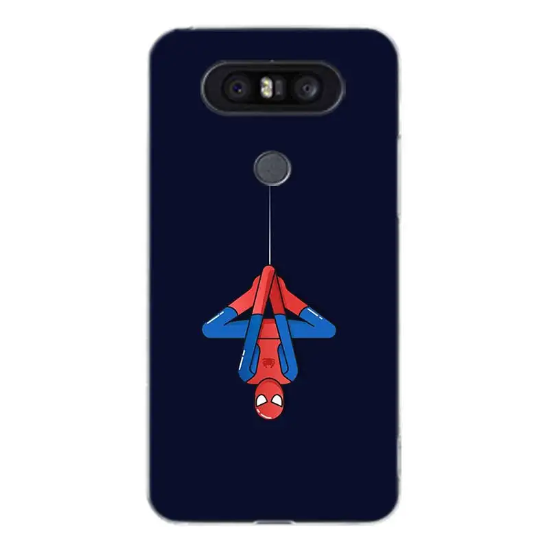 Красный мягкий резиновый чехол с рисунком Человека-паука для LG K8 K10 2018 2017 Q8 Q7 Q6 G6 G7