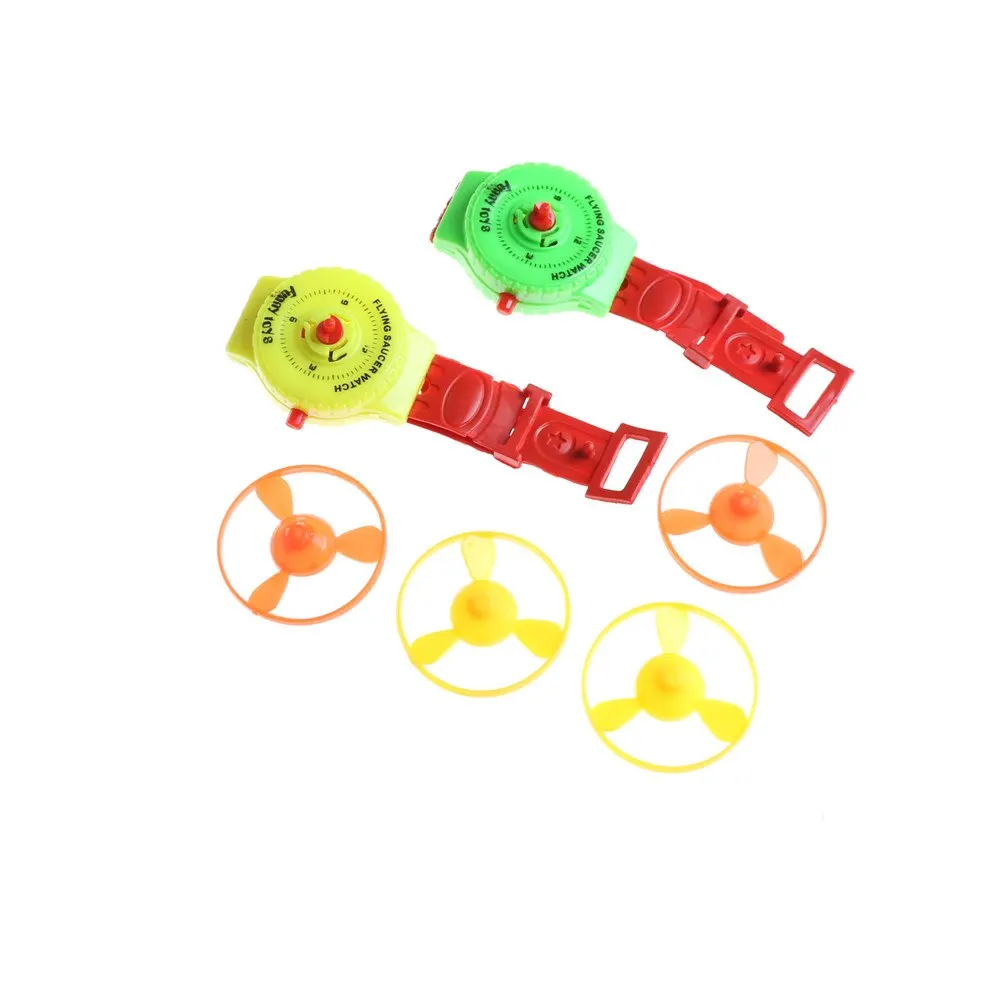 Летающая Тарелка Часы пусковая установка с 2 летающими дисками мини креативный