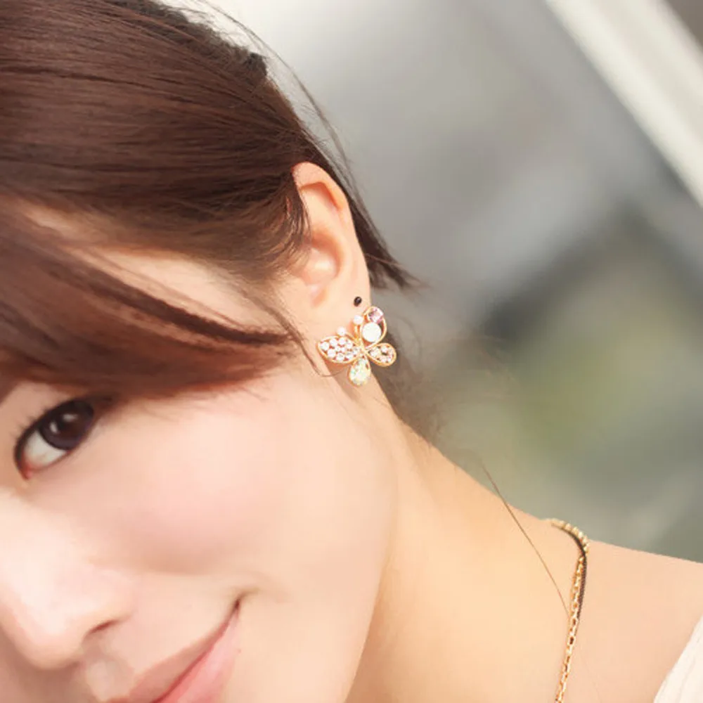 Новинка 2018 женские модные ювелирные изделия для ушей полые Роскошные яркие