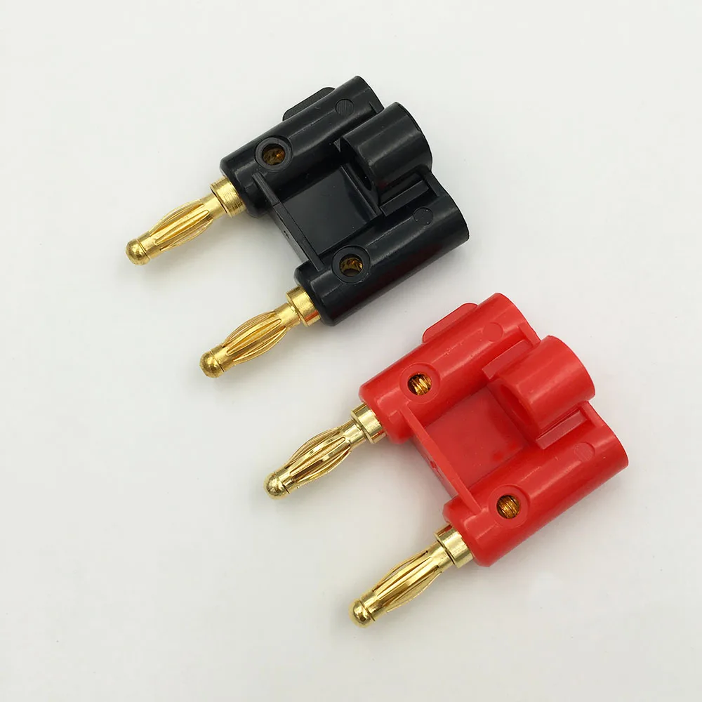 4 шт. позолоченный двойной мм банановый штекер для подвязки колонки|banana plug speaker
