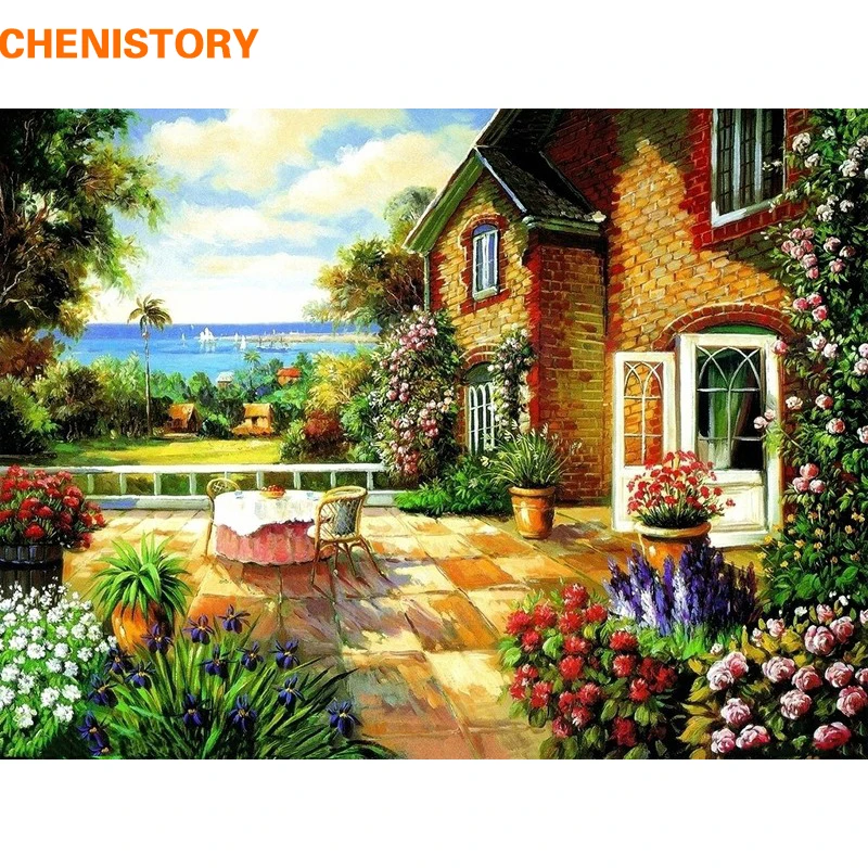 CHENISTORY Landascape Diy набор для цифровой живописи современное настенное искусство