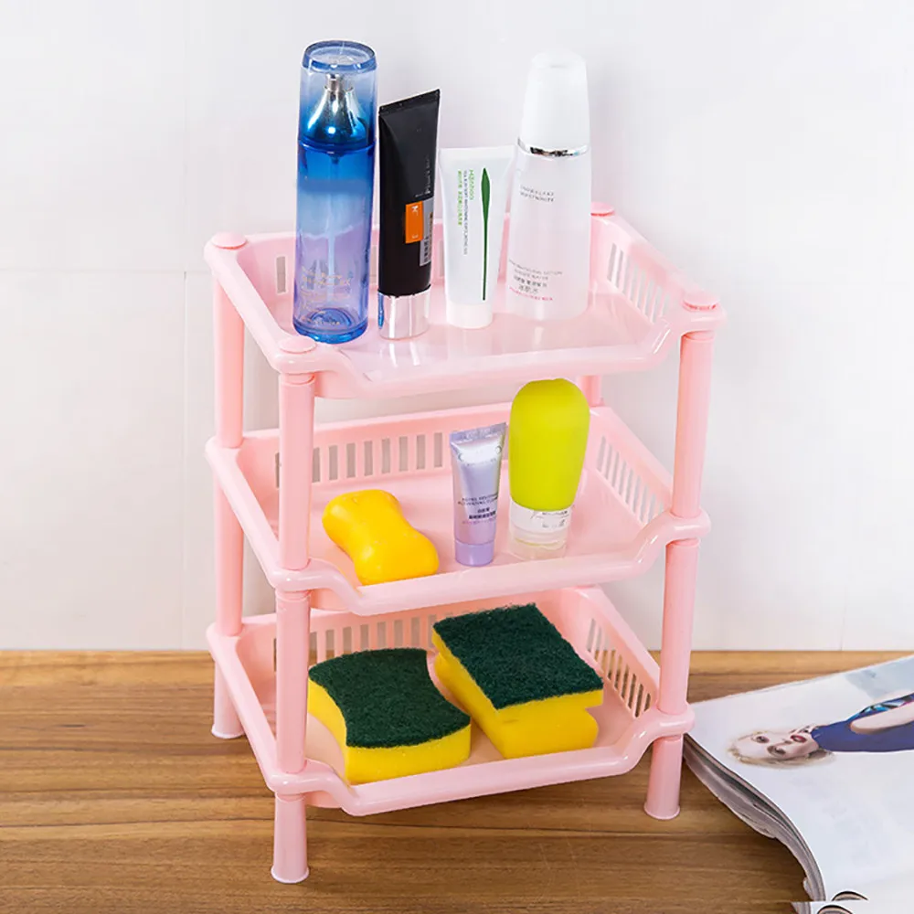 Дропшиппинг 3 уровневый пластиковый угловой органайзер для ванной комнаты полка