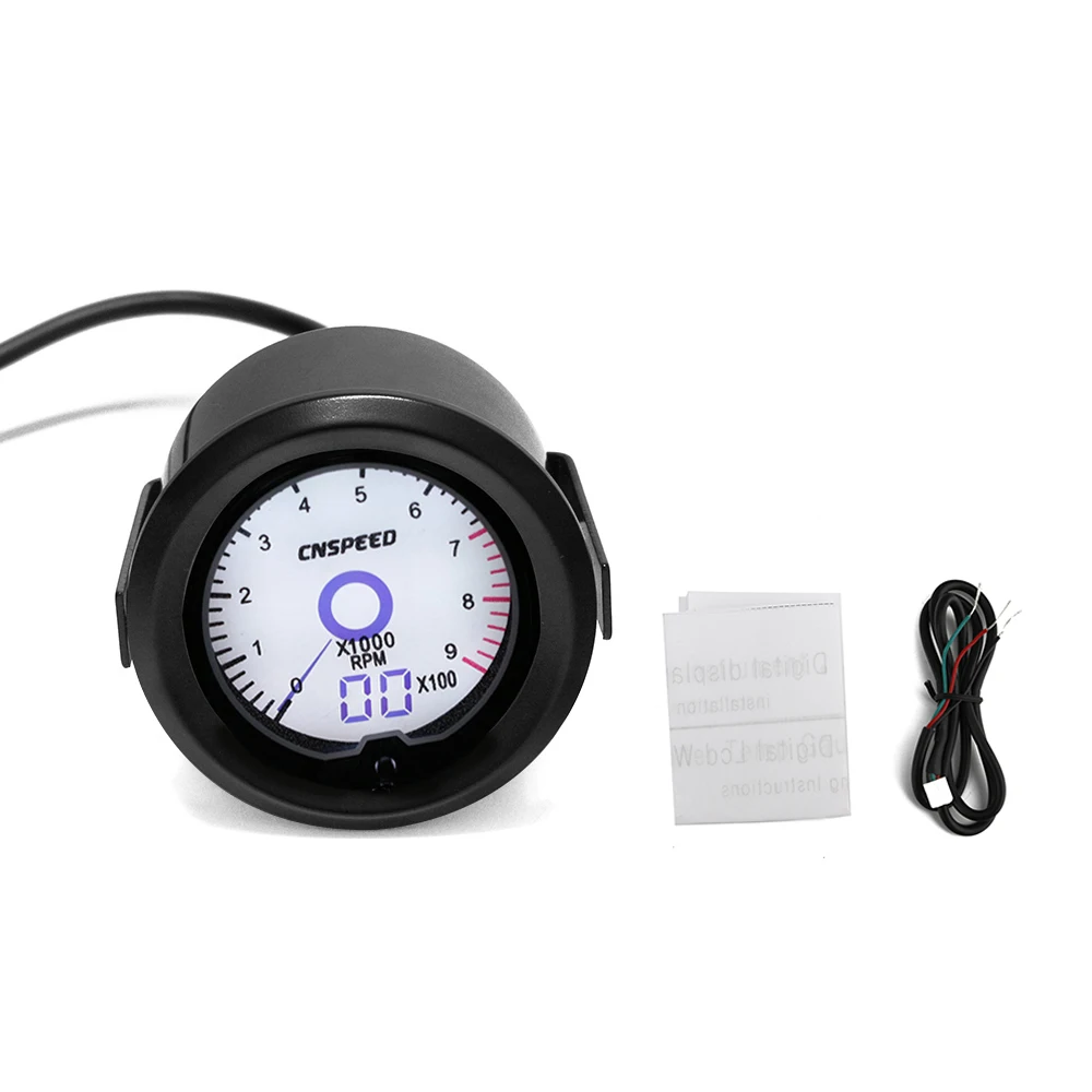 Тахометр автомобильный CNSPEED YC101429 2 дюйма 52 мм 12 В 0 8000 об./мин.|Тахометры| |