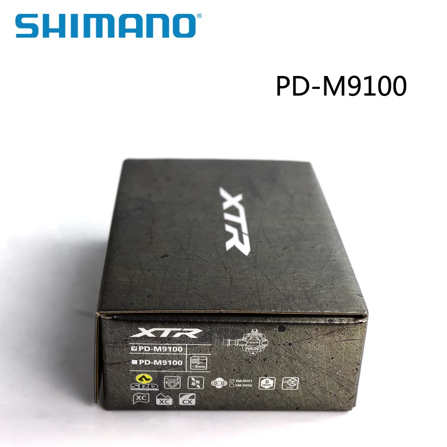 SHIMANO XTR PD M9100 Оригинальная коробка SPD горный велосипед MTB педали включают в себя SM