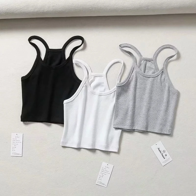 Женский ребристый укороченный топ|Топы| |