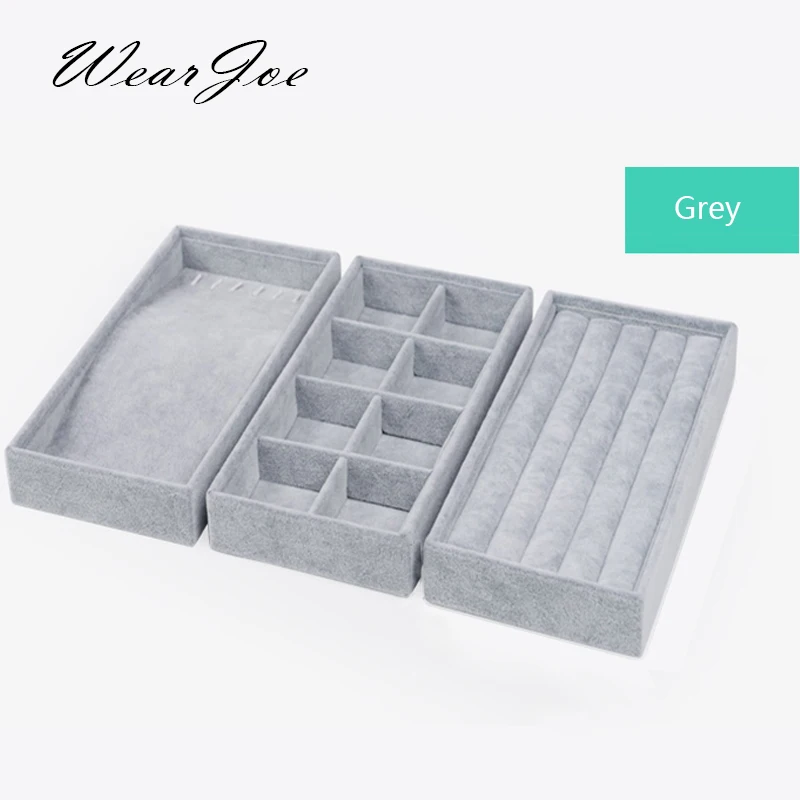 3 шт. органайзер для хранения украшений и безделушек|velvet jewelry holder|travel holderdisplay storage |