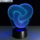 BOCHSBC 3D абстрактная графика Ночная лампа 7 красочных сенсорных изменяющихся акриловых ламп настольная лампа прикроватная декоративная лава лампа для детей