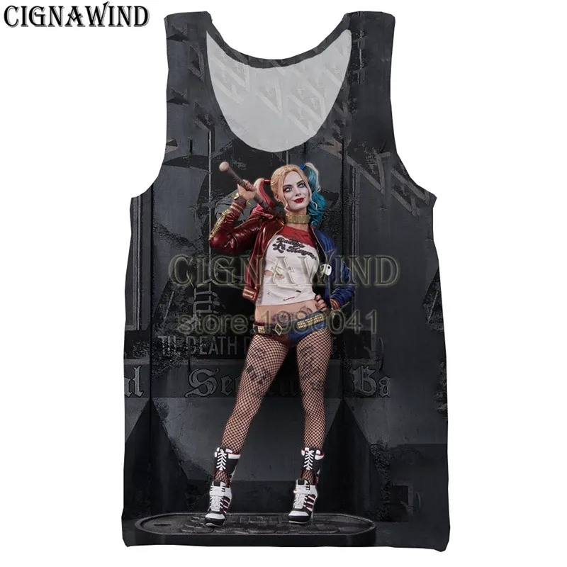 Новое поступление модный топ Harley Quinn joker мужские и женские топы Забавный 3D жилет с