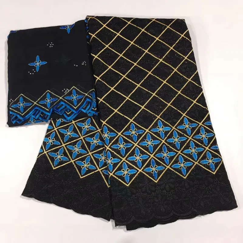 2019 черное швейцарское кружево хлопковая ткань с цветочным узором африканская