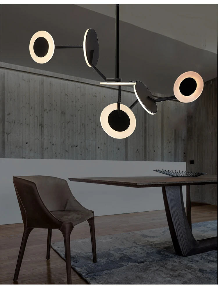 Eusolis алюминиевый акриловый кулон освещение Lustres De Sala Luces Decorativas Lustre Pendente Para Quarto