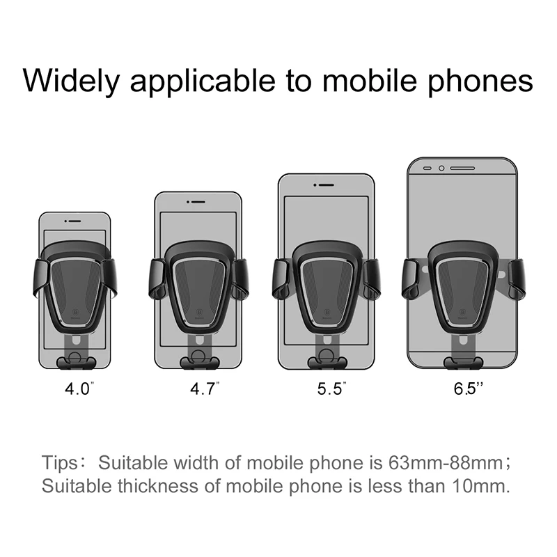 

Baseus Gravity Car Phone Holder For iPhone 11 Xs Max X Samsung S20 S10 Air Vent Mount Mobile Phone Holder For Phone In Car Stand