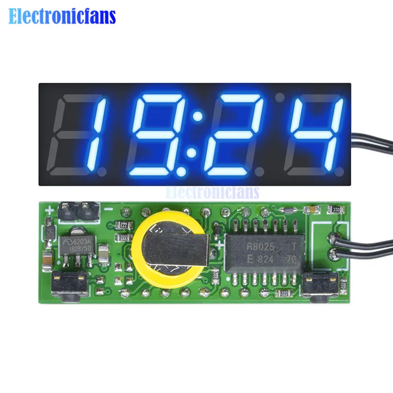 DC 5-30 в синий зеленый красный светодиодный дисплей 3 LED DS3231SN цифровые часы модуль