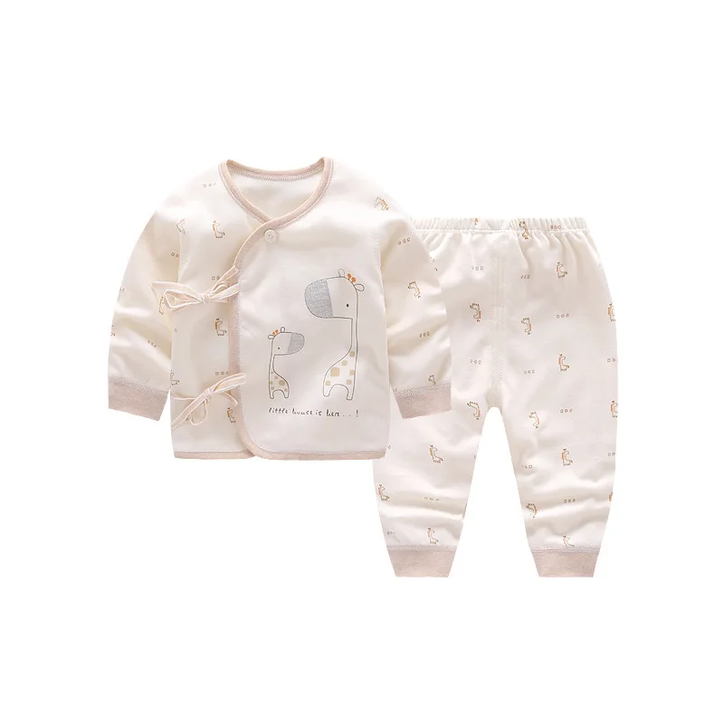 Baby gowns Newborn Belt O-neck Unisex Clothing set Cotton Full Sleeve Summer Infant Clothes Premature Girls Boys Sleeper |