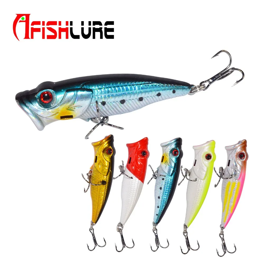 ABS Пластик приманка для ловли рыбы твердая тела приманки Поппер 66 мм 7 4 г Топ воды