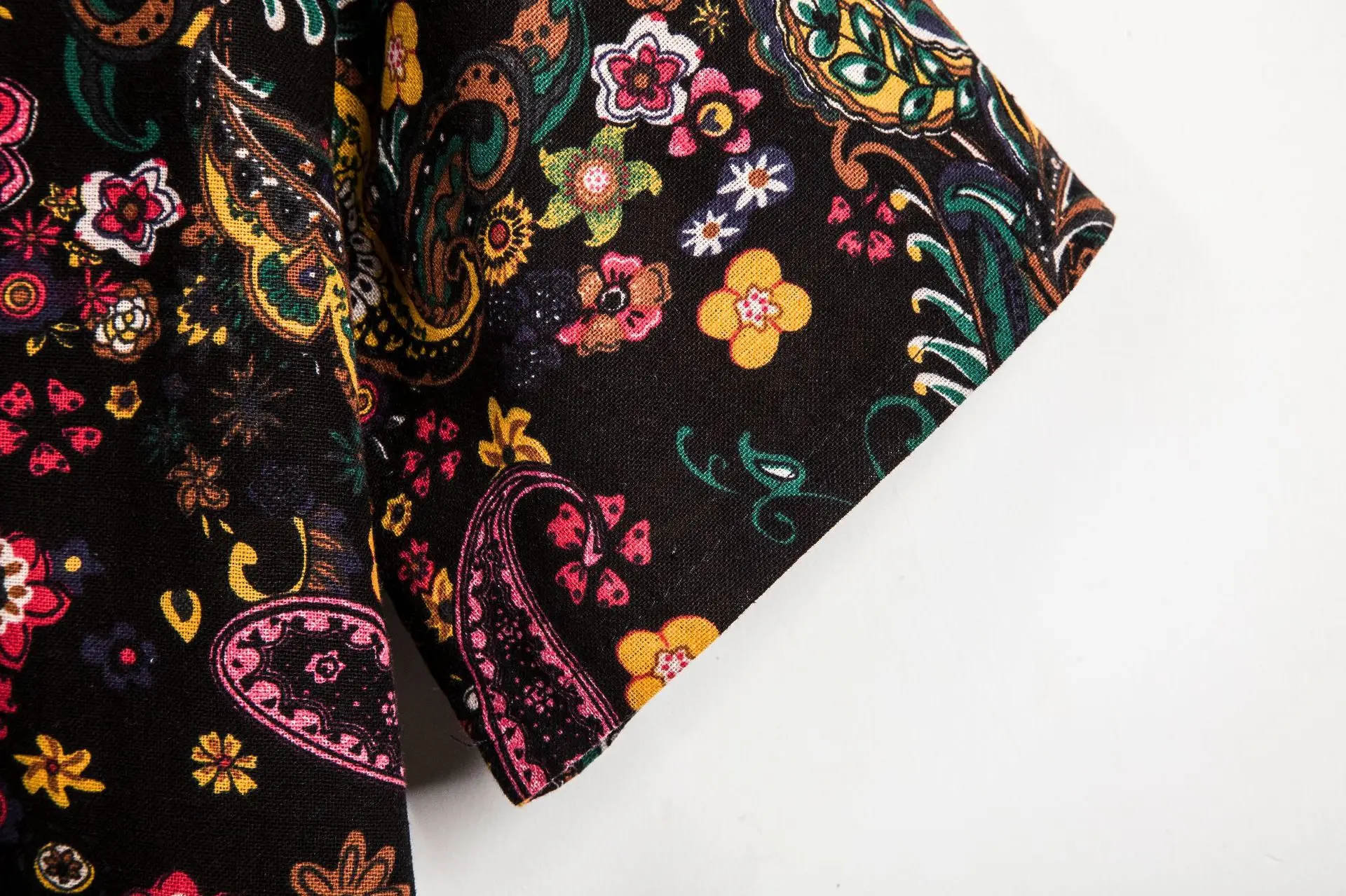 Мужская рубашка с принтом пейсли коротким рукавом пляжная одежда