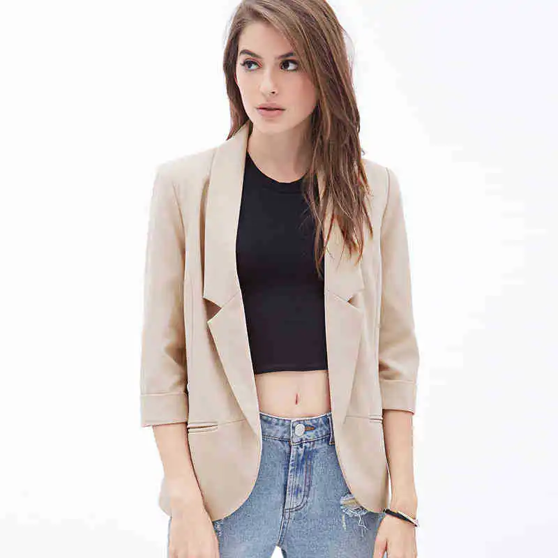 2017 Весна Женщины Пиджаки Куртки Европейский Американский Стиль Blazer OL Одежда Офис