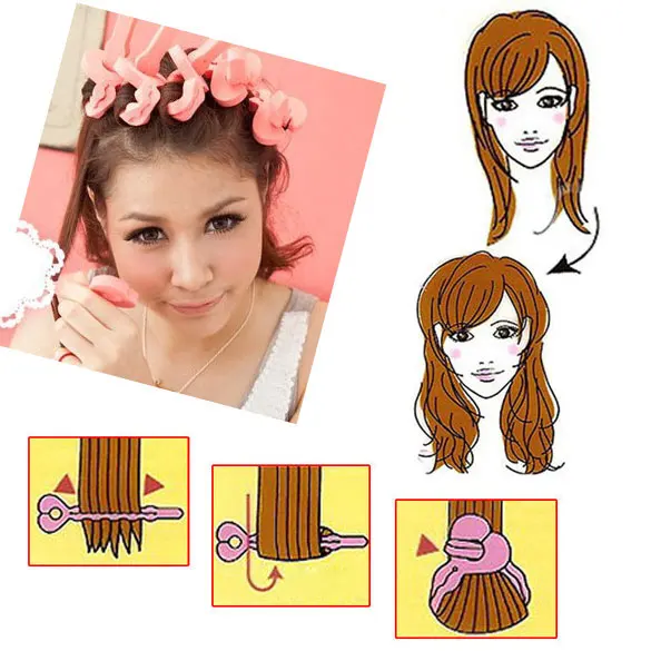 6 шт. волшебные роликовые губки для завивки волос новые бигуди ролики женщин|sponge