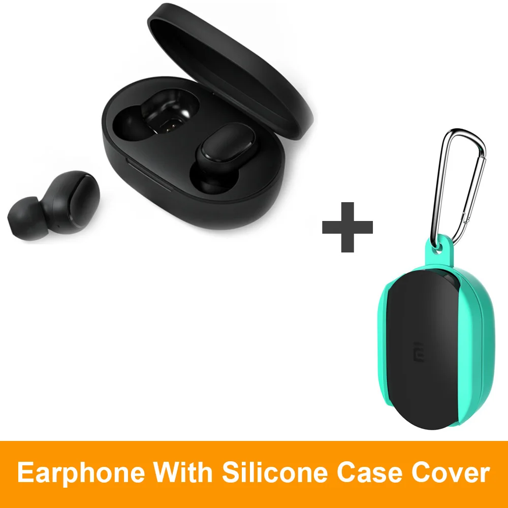 add green cover Xiaomi Redmi Airdots TWS беспроводные Bluetooth наушники или чехол, стерео бас Голосовое управление Bluetooth 5,0 шумоподавление управление - Цвет: add green cover