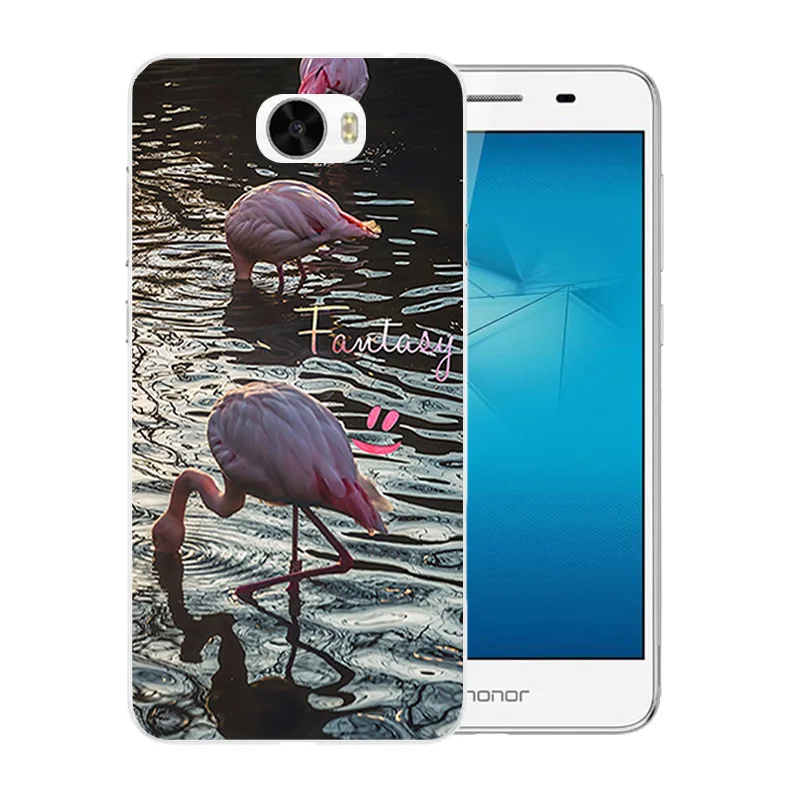 Роскошный мягкий чехол для телефона Huawei Y5ii Y52 с рисунком Фламинго 5 0 дюйма