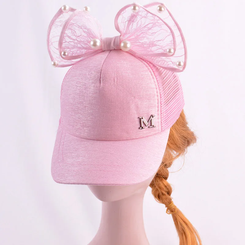 Буква М унисекс сезон: весна–лето детей Бейсбол Кепки Девочки Snapback хип-хоп