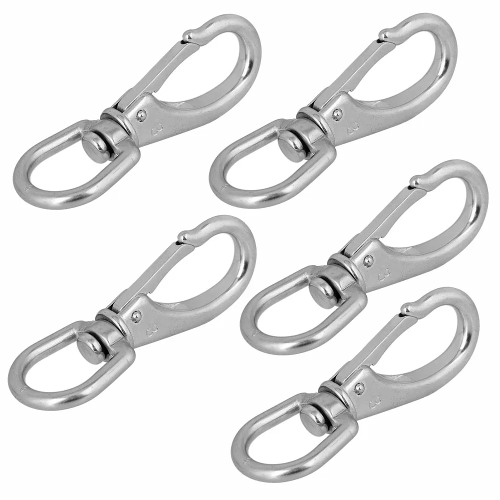 5 шт. пружинные зажимы из нержавеющей стали 304|steel swivel|boat hook clipsspring snap hooks steel |