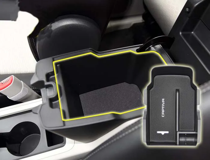 Автомобильный черный подлокотник держатель коробки для хранения Chevrolet Captiva