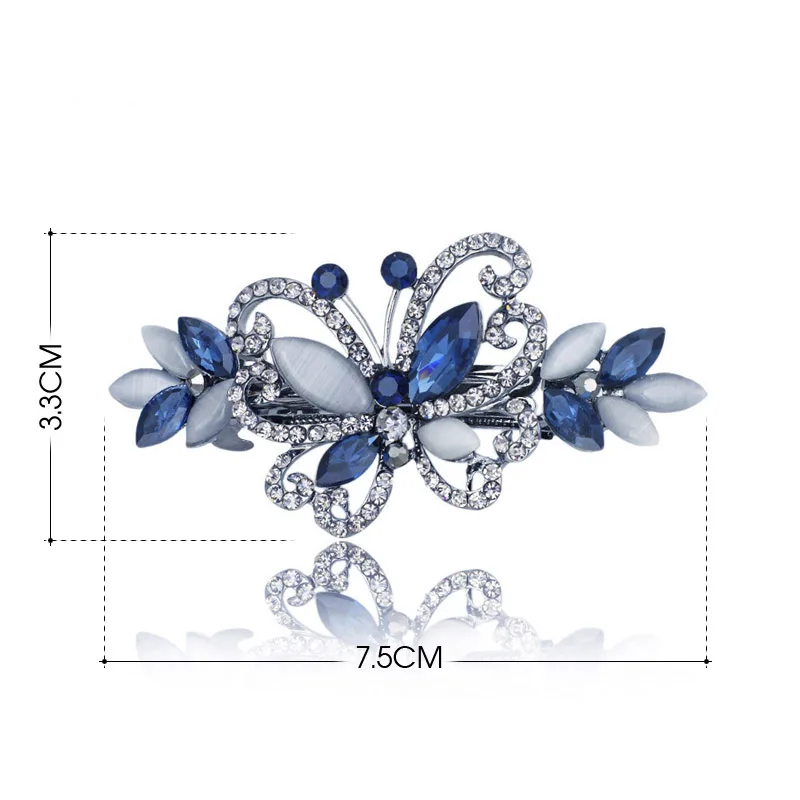 Заколка для волос с кристаллами и бабочкой F134|hair jewelry|rhinestone hair clipsaccessories jewelry for |