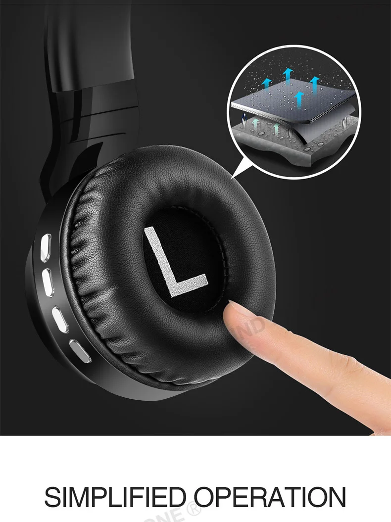 Светящиеся стерео шлем Аудио Bluetooth наушники беспроводные большие наушники спортивные наушники микрофон светодиодный свет TF FM для ПК телефона