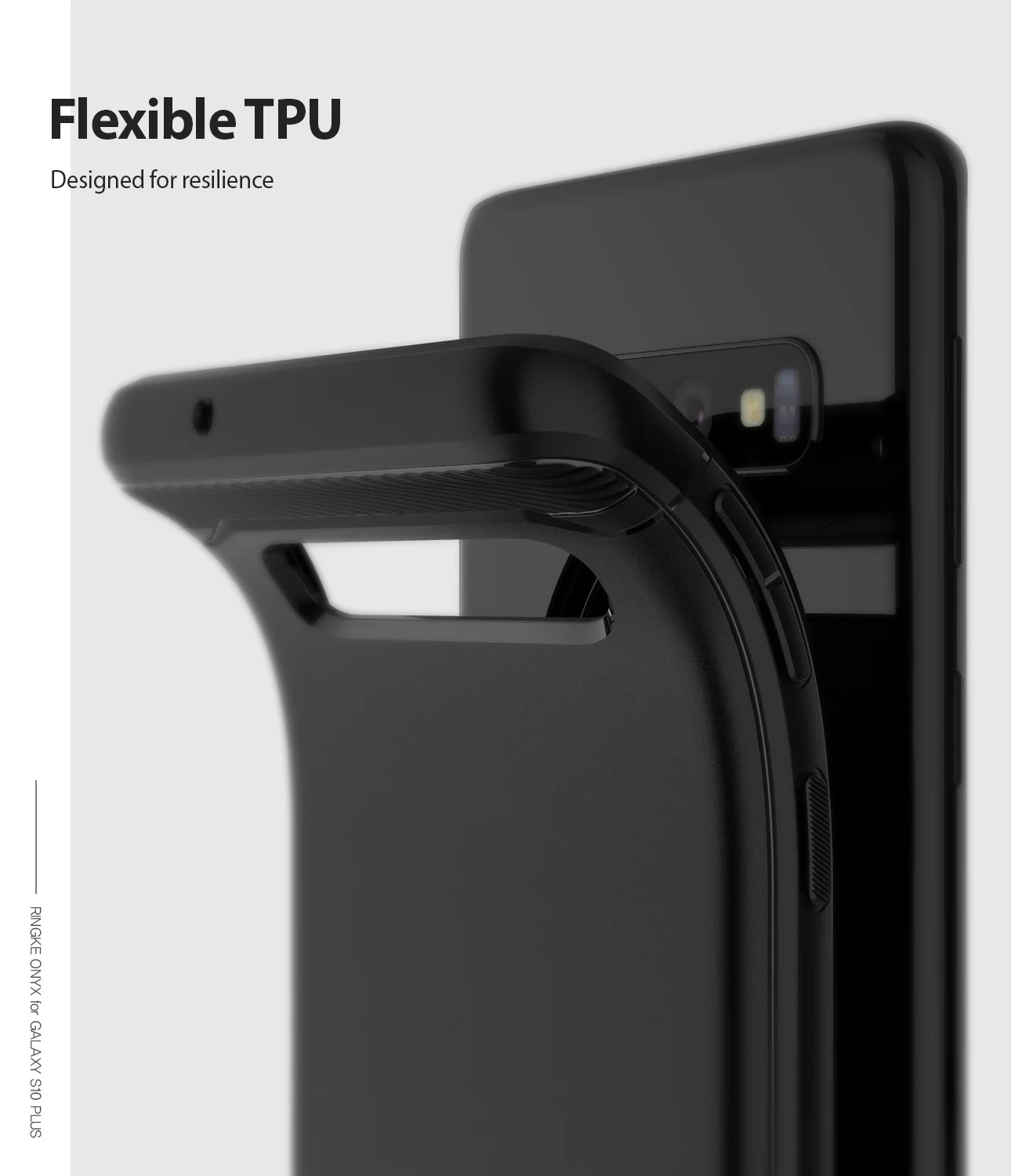 Rearth Ringke Onyx Rugged Flexible Durable Anti-Slip TPU Shock Absorbent Case for Samsung Galaxy S10 / Plus S10E |