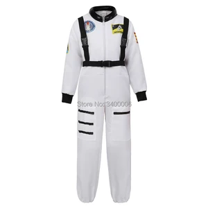 Детский костюм астронавта, для ролевых игр, белый костюм космонавта на Хэллоуин