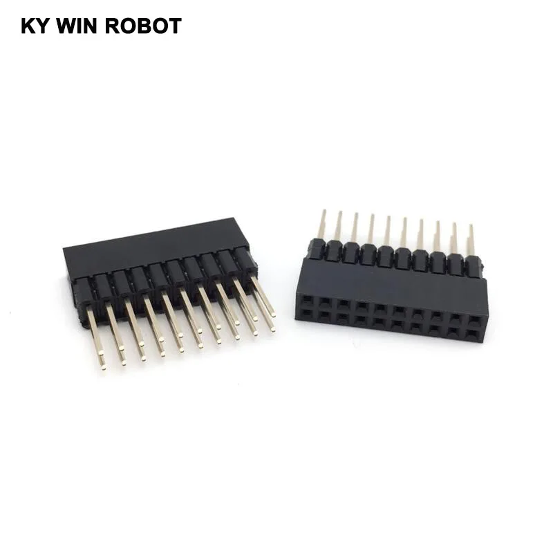 5 шт. PC104 20 Pin 2x10 2 54 мм Шаг Женский двойной прямой ряд штырьков позолоченная