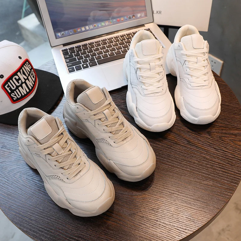 Женские дизайнерские туфли Bomlight летние дышащие кроссовки на массивной платформе