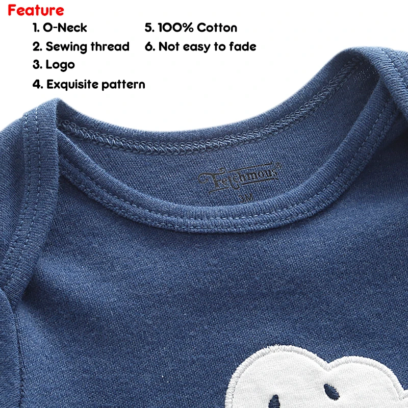 Одежда для новорожденных малышей 3 шт./компл. от Onesie, Рождественская одежда, детский комбинезон, Детский костюм для девочек Спортивный костюм для малышей короткий рукав Костюмы