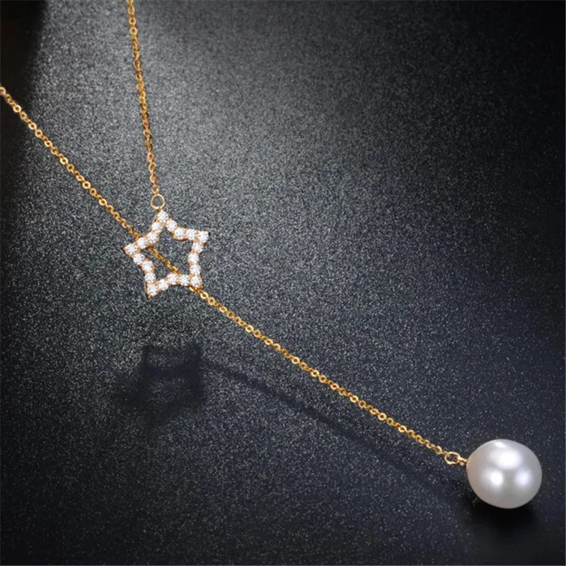 Женский кулон из серебра 100% пробы с натуральным пресноводным жемчугом|freshwater pearl