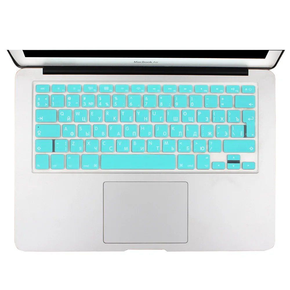 ЕС Версия силиконовая русская клавиатура наклейки защитная крышка для MacBook Air 1" /13" 1" Pro/retina
