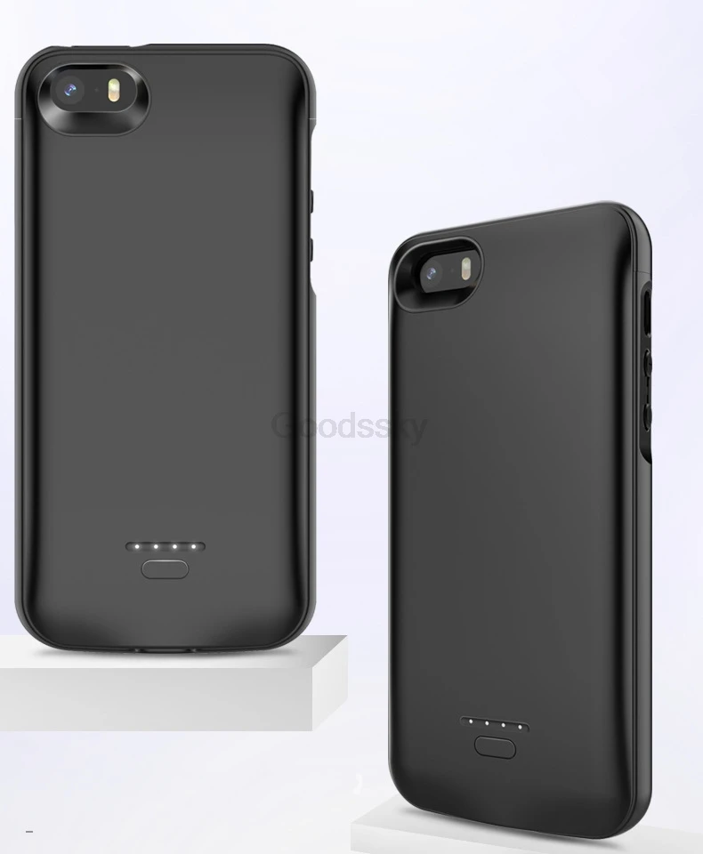 Тонкое противоударное зарядное устройство чехол для iPhone 5 5S SE SE2 5G внешнее зарядное устройство ультра запасной внешний аккумулятор чехол для зарядки