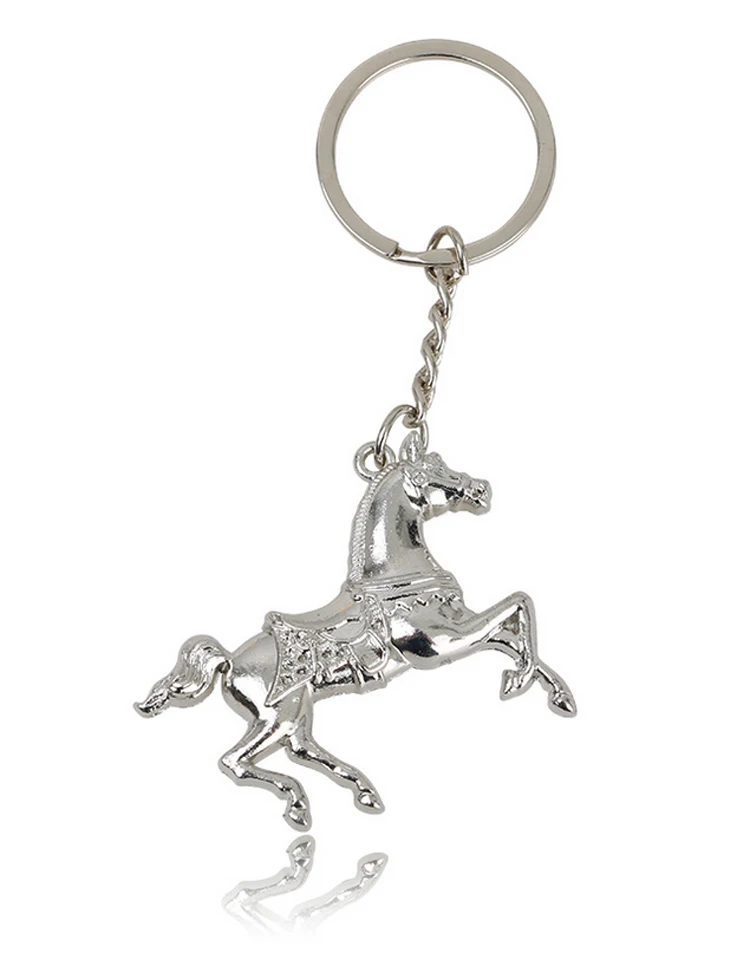 100 шт./лот брелок с серебряной лошадкой мини брелоки лошадьми Новинка