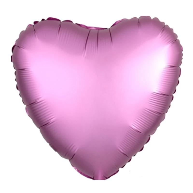 Heart flamingo pink Новинка, 10 шт., 18 дюймов, хромированные, металлические, сердце, звезда, круглые, гелиевые, фольгированные шары, для детей, для первого дня рождения, вечеринки, свадебные украшения, воздушные шары - Цвет: Heart flamingo pink