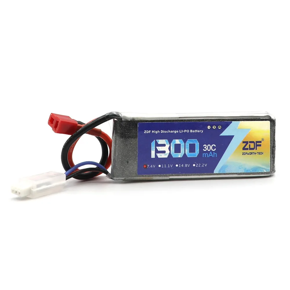 Аккумулятор ZDF Power 7 4 в 1300 мАч 30C Lipo T-образная вилка для вертолетов модели