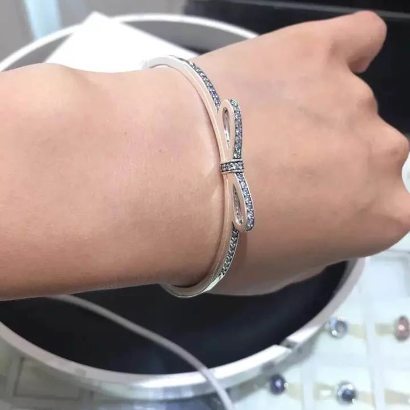 BAOPON Серебряный в форме узла мелкие браслеты Pulseira ювелирные изделия очаровательные браслеты и браслеты для женщин подарок